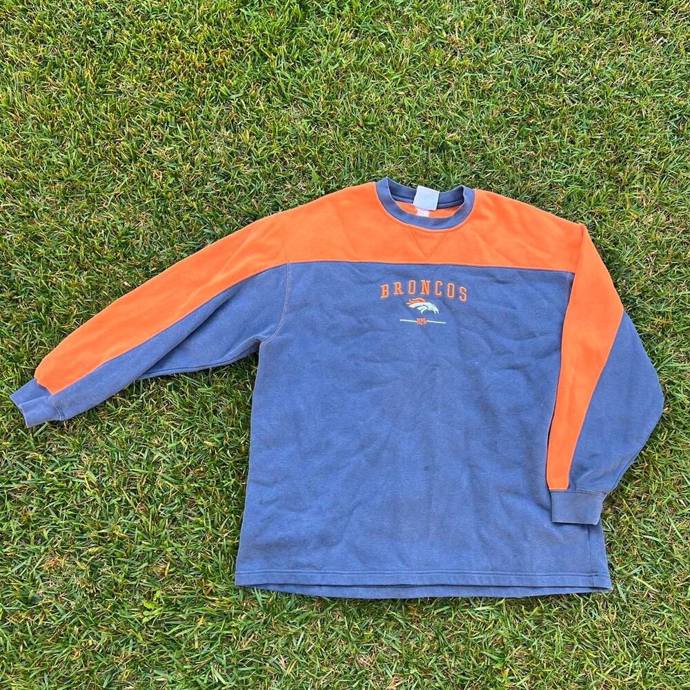 2000s Nfl Broncos y2k sweater crewneck mens size XL